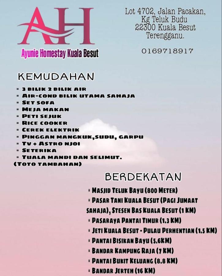 Ayuni Homestay Kuala Besut Terengganu Kültér fotó